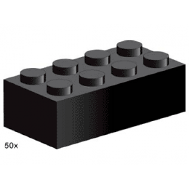 2 x 4 black bricks