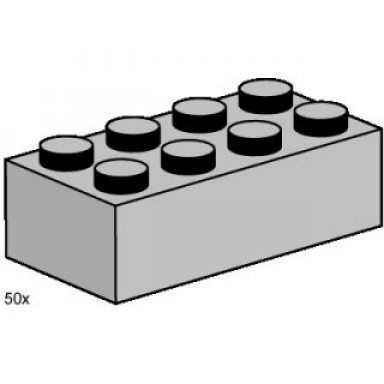 2 x 4 light gray bricks