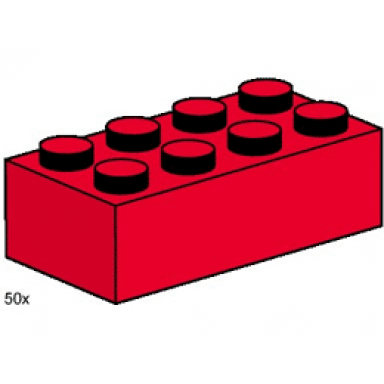 2 x 4 red bricks