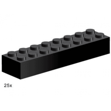 2 x 8 black bricks