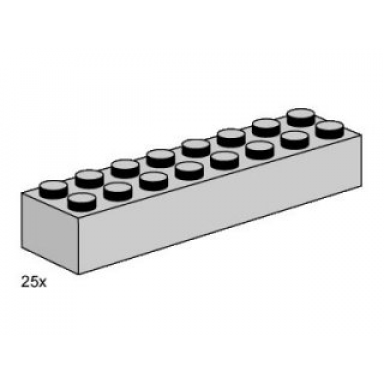 2 x 8 light gray bricks