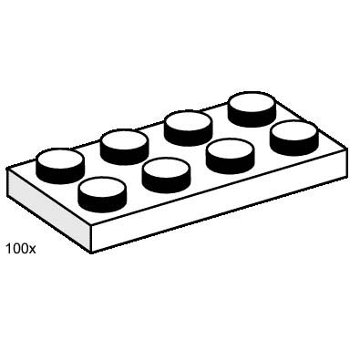 2 x 4 white plates