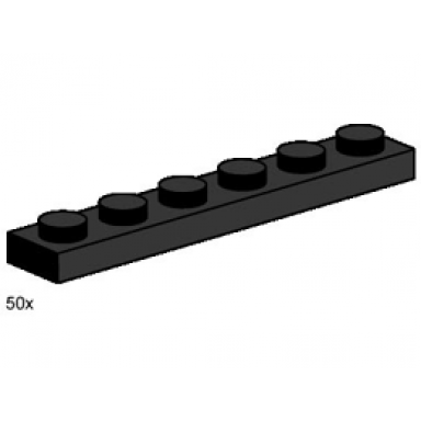 1 x 6 black plates