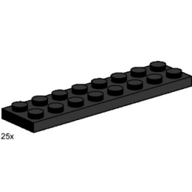 2 x 8 black plates polybag