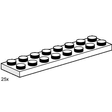 2 x 8 white plates
