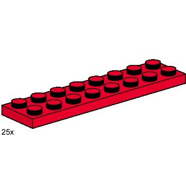 2 x 8 red plates