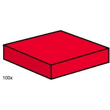 2 x 2 red smooth tiles