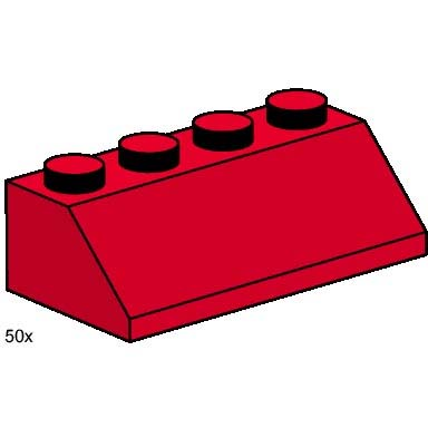 2 x 4 roof tile red