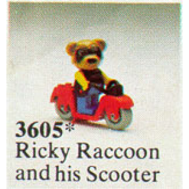 ricky raccoon and his scooter