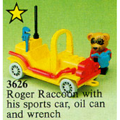 roger raccoons sports car