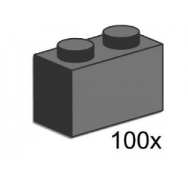 1 x 2 dark gray bricks