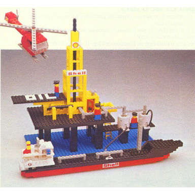 offshore rig with fuel tanker