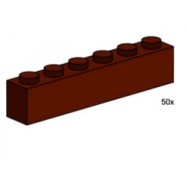1 x 6 brown bricks