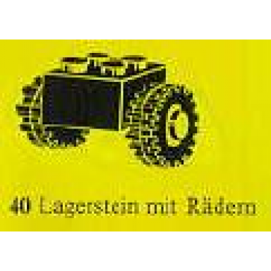 axle brick with small wheels 2 x 2
