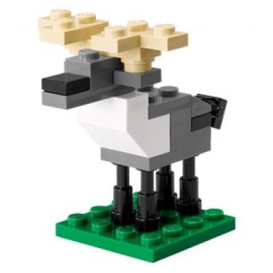 monthly mini model build set - 2012 12 december reindeer moose polybag