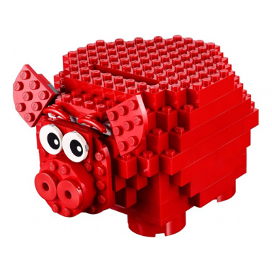 coin bank red piggy bank