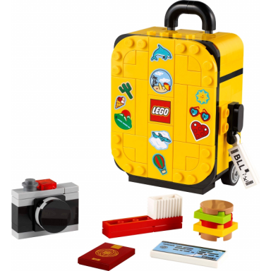 yellow travel suitcase