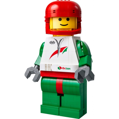up-scaled racing driver minifigure