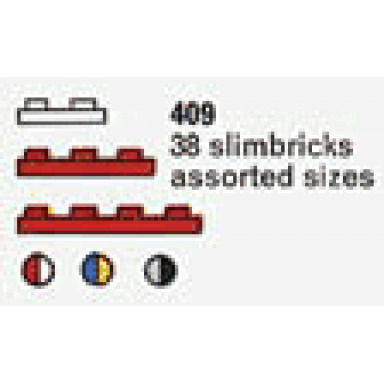 38 slimbricks assorted sizes the building toy