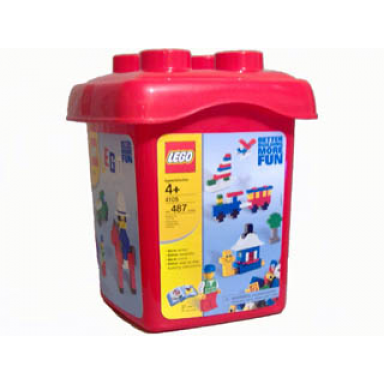 487 piece red bucket