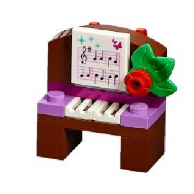 advent calendar 2018 friends day 14 - piano with music sheet with notes tree ornament