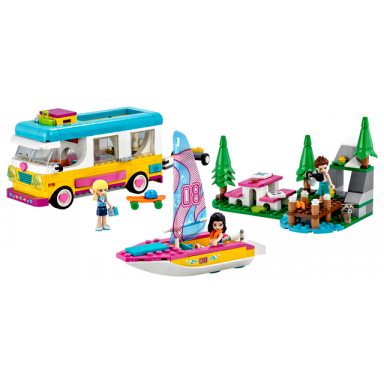 forest camper van and sailboat