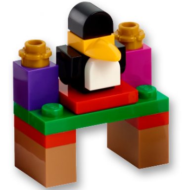 advent calendar 2022 friends day 16 - gift table with penguin