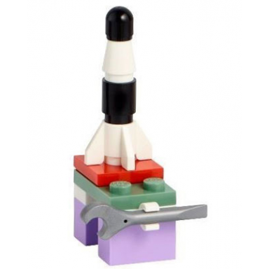 advent calendar 2022 friends day 2 - toy rocket on workbench