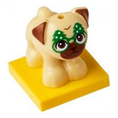 advent calendar 2023 friends day 18 - pug with green christmas tree glasses