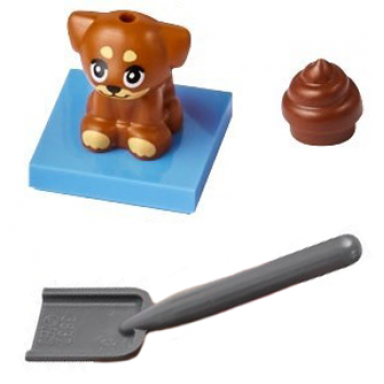 advent calendar 2023 friends day 3 - dark orange puppy dog poop and shovel