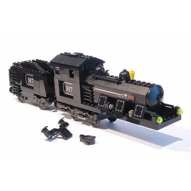 large train engine with tender black motorizable sets 4534 4535