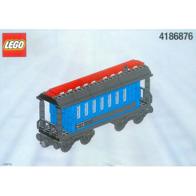 passenger wagon blue white box