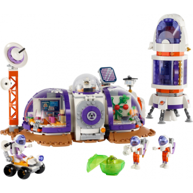 mars space base and rocket
