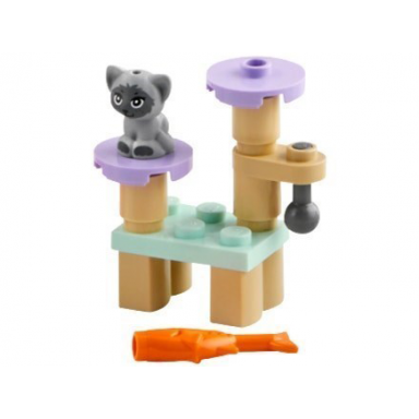 advent calendar 2024 friends day 9 - kitten cat stand and fish