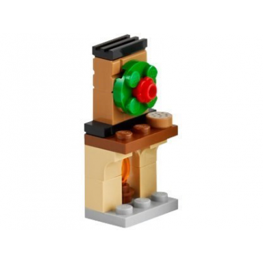 advent calendar 2024 friends day 21 - fireplace and mantel with wreath