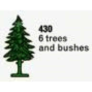 six trees and bushes the building toy