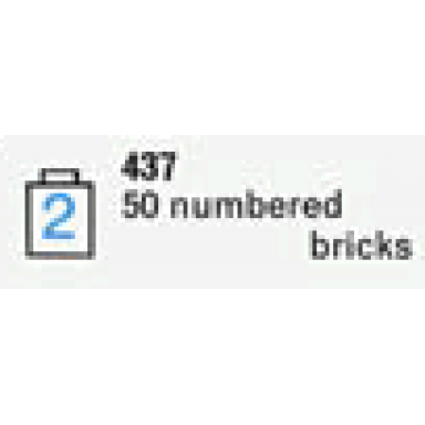50 numbered bricks the building toy