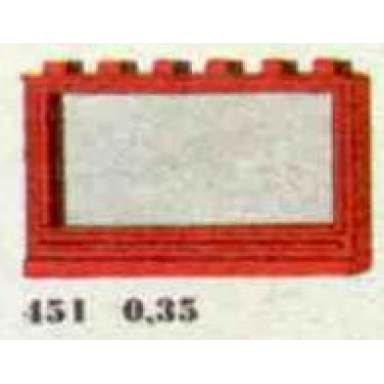1 x 6 x 3 window red or white