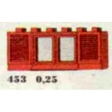 1 x 6 x 2 shuttered windows red or white