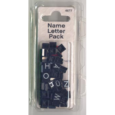 name letter blister pack