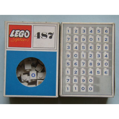1 x 1 bricks with numbers system