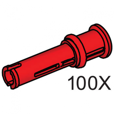 2m friction snaps with cross hole - red