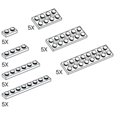 white plates