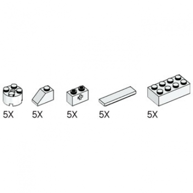 simple and motorized mechanisms white elements pack