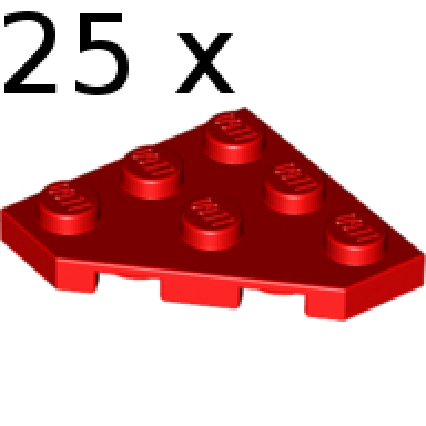 3 x 3 plates - red