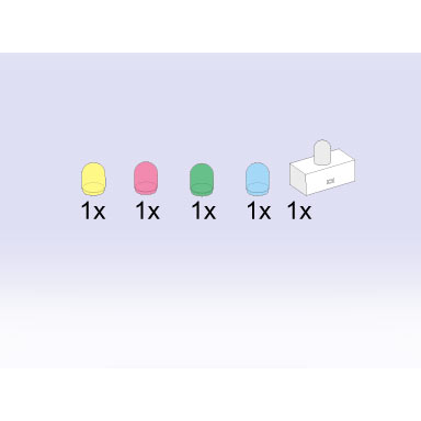 1x2 lighting brick and 4 colour globes