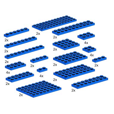 plates blue