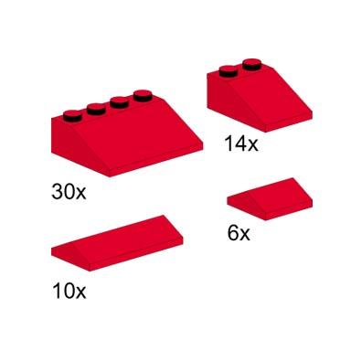 roof bricks red 25 degrees