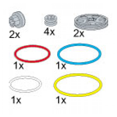 wedge-belt wheels and rubber bands