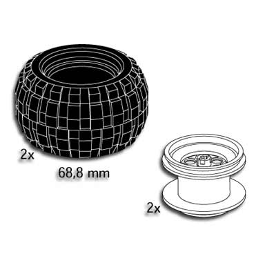balloon tires 68.8 mm